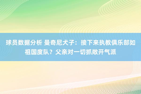 球员数据分析 曼奇尼犬子：接下来执教俱乐部如祖国度队？父亲对一切抓敞开气派