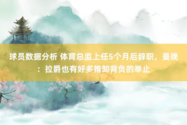 球员数据分析 体育总监上任5个月后辞职，曼晚：拉爵也有好多推卸背负的举止