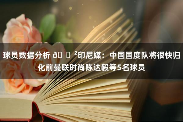 球员数据分析 😲印尼媒：中国国度队将很快归化前曼联时尚陈达毅等5名球员