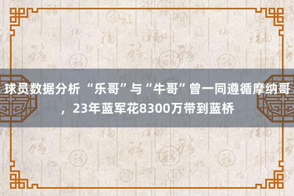 球员数据分析 “乐哥”与“牛哥”曾一同遵循摩纳哥，23年蓝军花8300万带到蓝桥