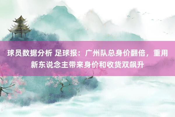 球员数据分析 足球报：广州队总身价翻倍，重用新东说念主带来身价和收货双飙升