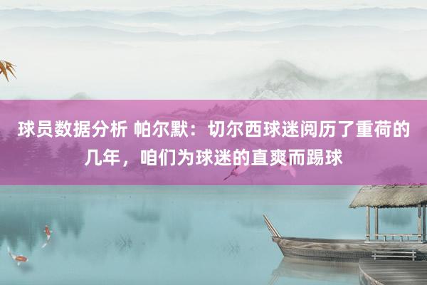 球员数据分析 帕尔默：切尔西球迷阅历了重荷的几年，咱们为球迷的直爽而踢球