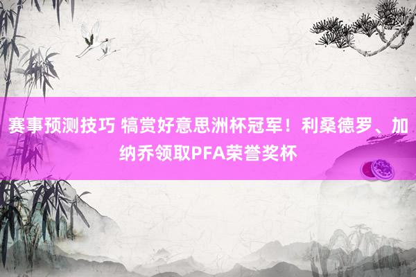 赛事预测技巧 犒赏好意思洲杯冠军！利桑德罗、加纳乔领取PFA荣誉奖杯